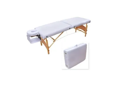 Masa masaj portabila si pliabila 2 sectiuni lemn Basic,pat masaj