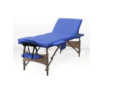 Pat masaj portabil si pliabil 3 segmente structura lemn