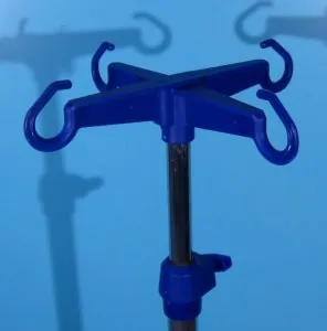 Suport perfuzii din inox cu 4 carlige