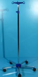 Suport perfuzii din inox cu 4 carlige