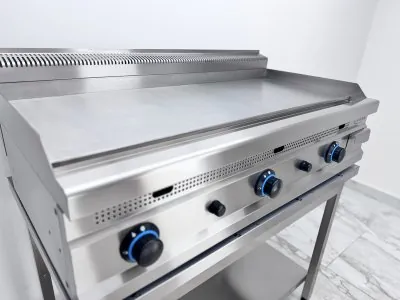 Gratar profesional, Ideal Inox, placa neteda, 120 cm, gaz natural, Linia 630