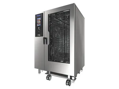 Cuptor gastonomic 40 GN 1/1sau 20 GN 1/1, ecran tactil, aburi si 5 functii de spalare, WIFI, USB, Ideal Inox, Gaz Natural