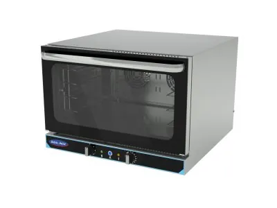 Cuptor electric cu convectie si functie de aburi 4 tavi GN 1/1 sau 600x400, Ideal Inox, 220 V