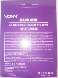 Carcasă rack HDD/SSD externă 2.5” USB 3.0 – Nouă, cu cablu