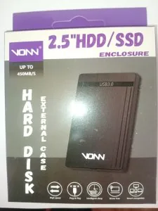 Carcasă rack HDD/SSD externă 2.5” USB 3.0 – Nouă, cu cablu