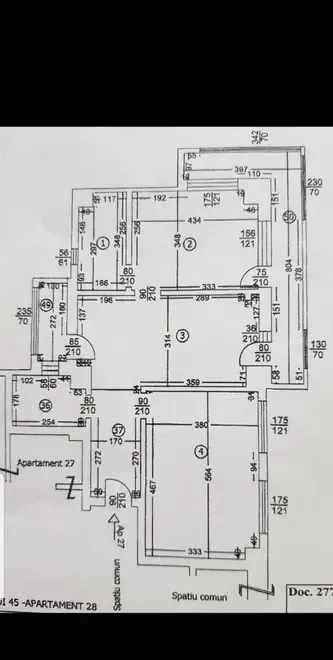 Schimb apartament 3 camere parcare subterana cu casa