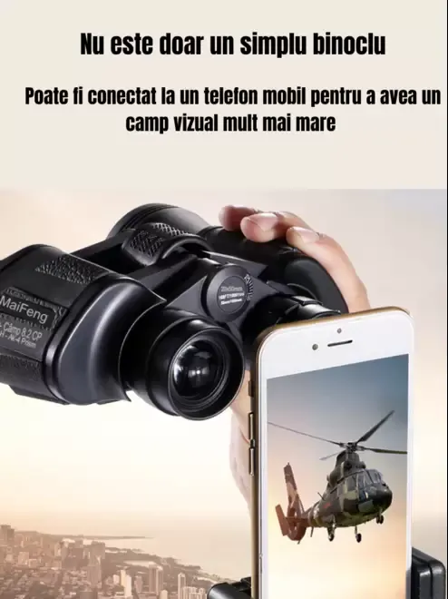 Binoclu HD confortabil si portabil 20x50 mm