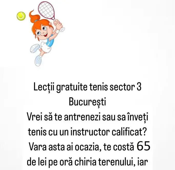 Cursuri de tenis gratuite