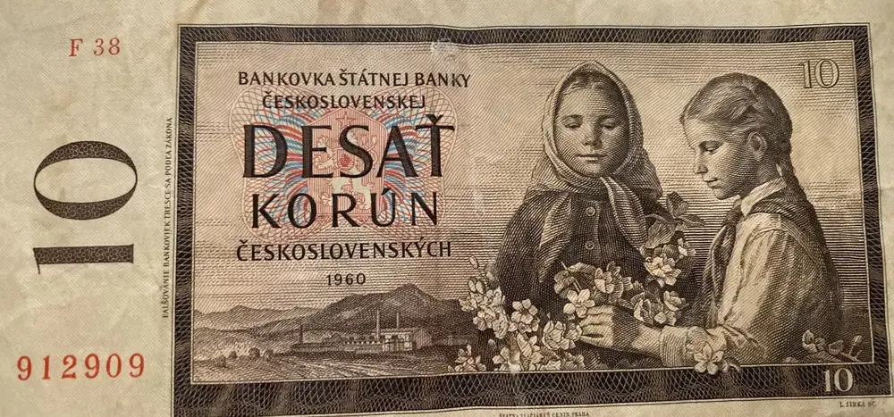Bancnota Cehoslovacia 1960