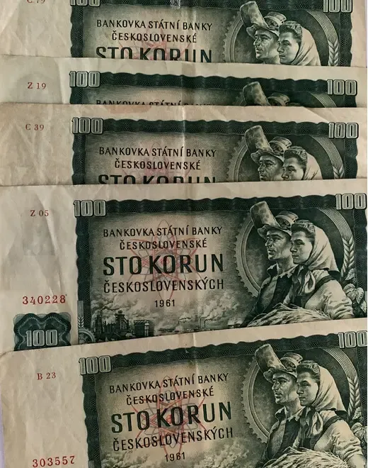 Bancnote Cehoslovacia 1961