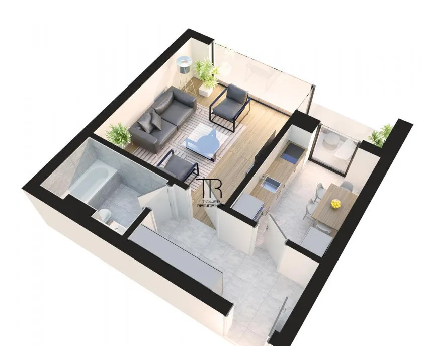 Garsoniera Dotari Premium Incalzire in Pardoseala Com 0 A