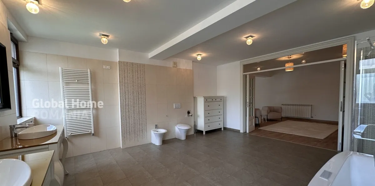 Herastrau apartament 4 camere terasa complet mobilat utilat parcare