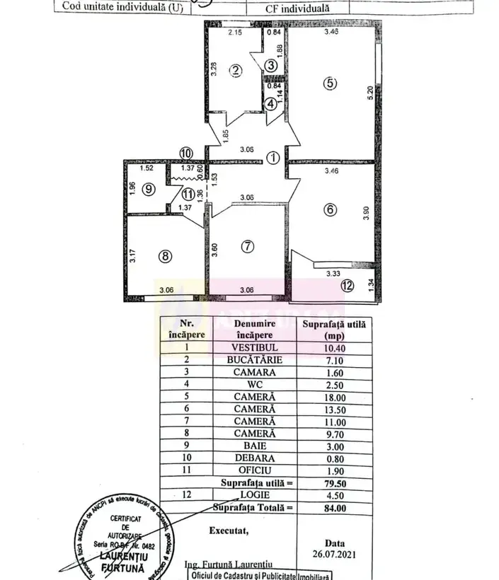 Vanzare apartament de 4 camere in zona Brancoveanu