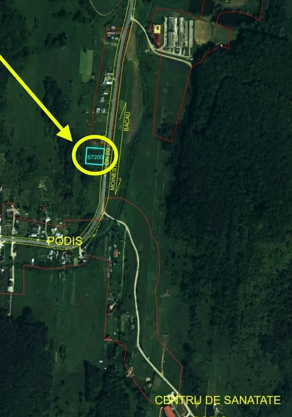 Teren 1 717mp Margineni strada Sat podis