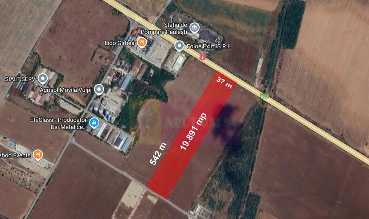 Teren extravilan de vanzare DN1 Paulesti zona Movila Vulpii