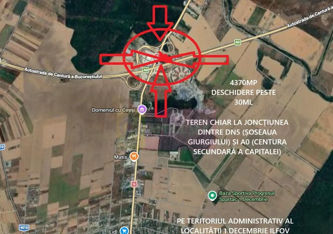 Teren la Jonctiunea dintre A0 si DN5