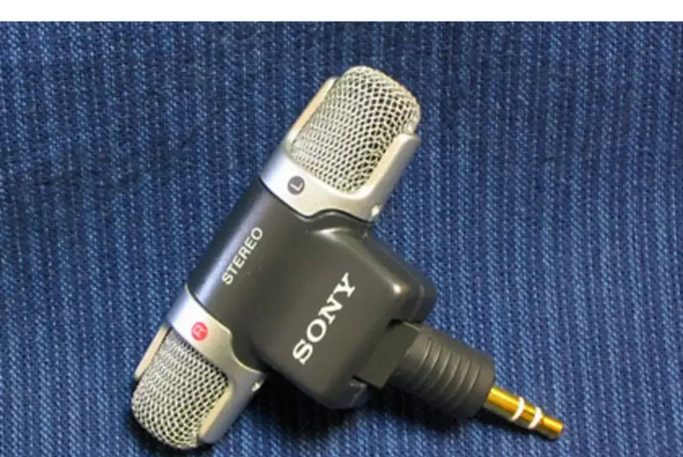 Microfon stereo SONY ECM-DS70P aurit dublu canal