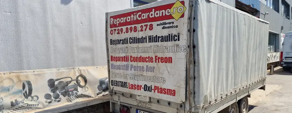 Remorca 2200 kg 2 axe obloane si prelata demontabile