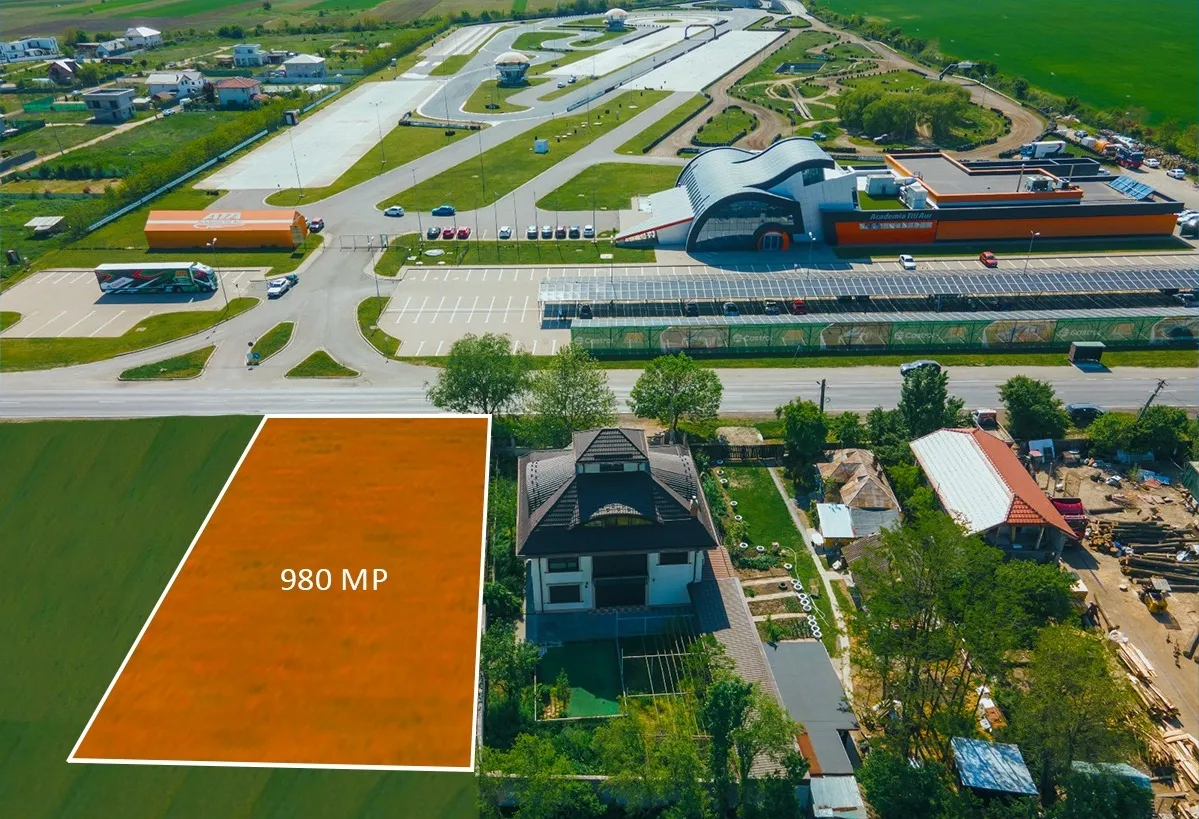 Crevedia teren intravilan 1093 mp DN1A langa Academia Titi Aur