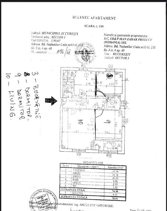 Apartament 3 camere Natiunile Unite