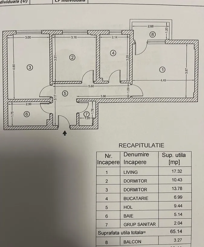 Militari apartament 3 camere mobilat utilat loc de parcare