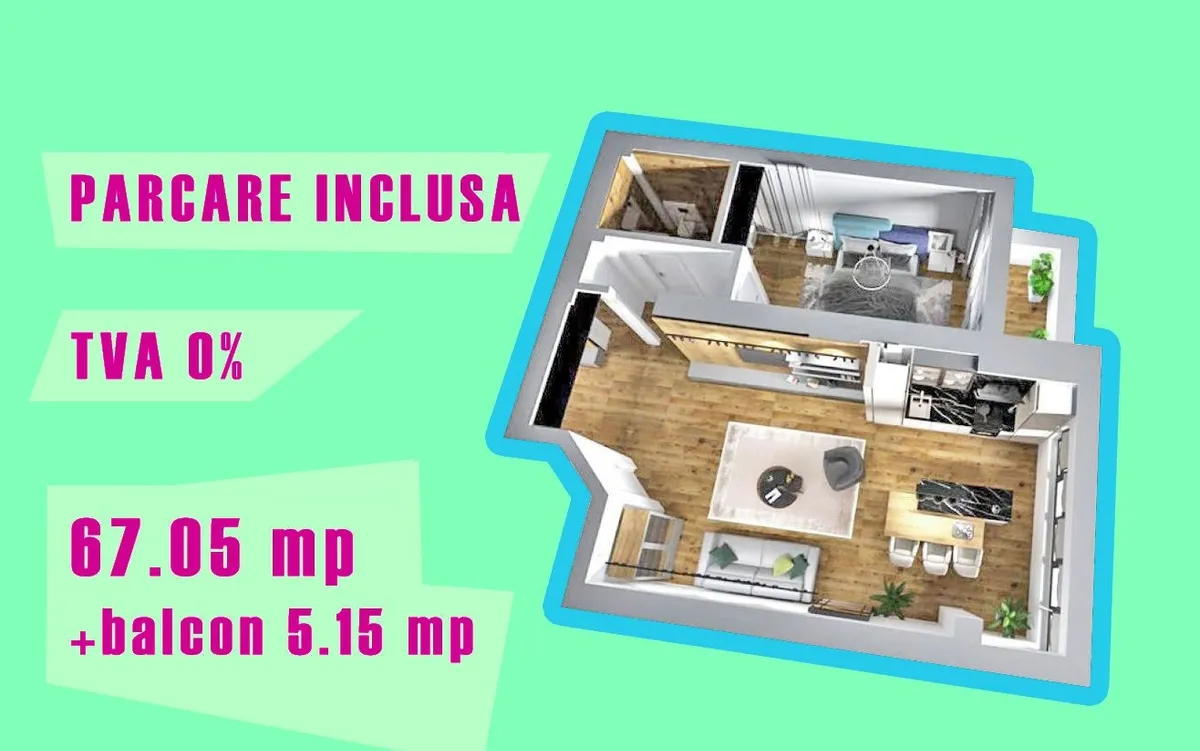 Pipera Ivory Residence rond omv 2 camere parcare tva zero