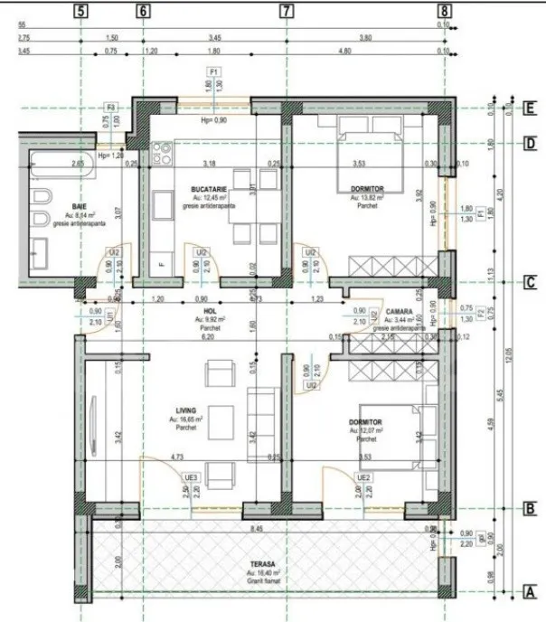 Apartament 3 camere 92 mp zona Ipotesti