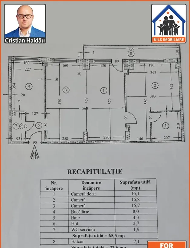 Brancoveanu de inchiriat probabil cel mai mare apartament cu 2 camere S4