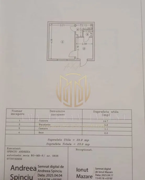 Piata Muncii garsoniera la curte