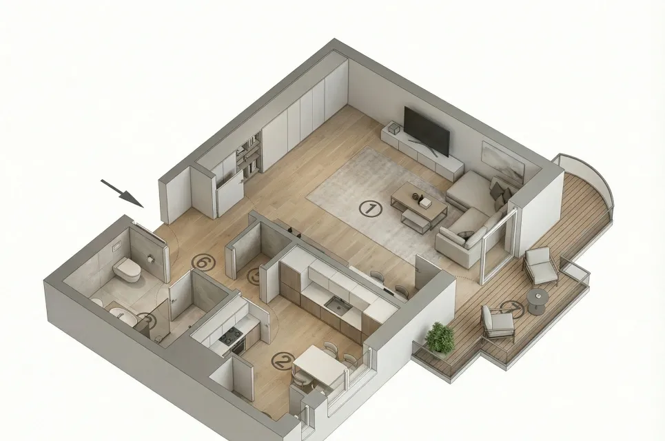 Garsoniera 36mp Unirii Etaj 1 Renovare Totala Necesara