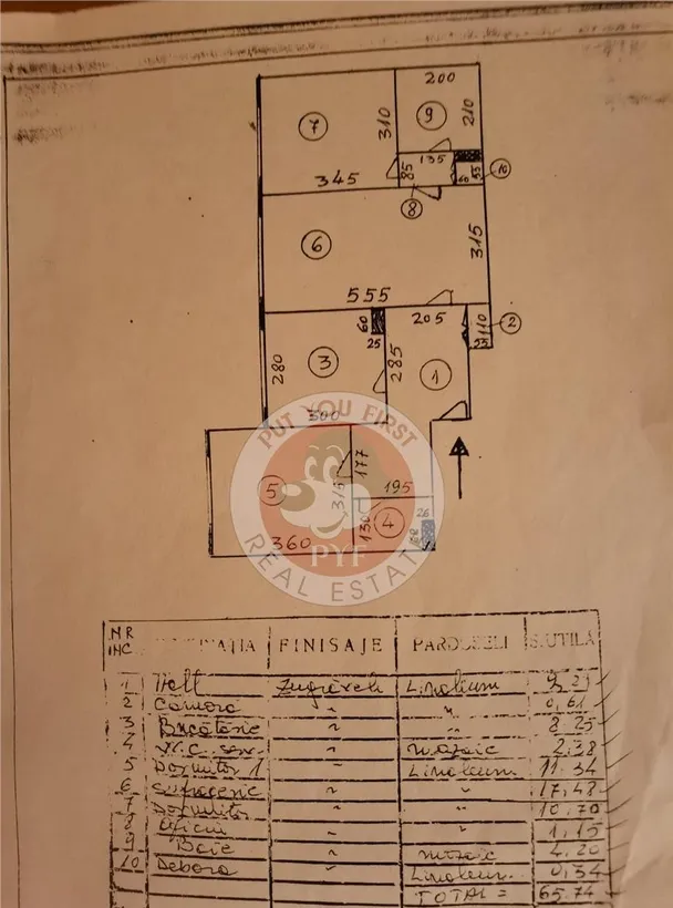 Sun Plaza 3 camere 66mp Semidecomandat B12943