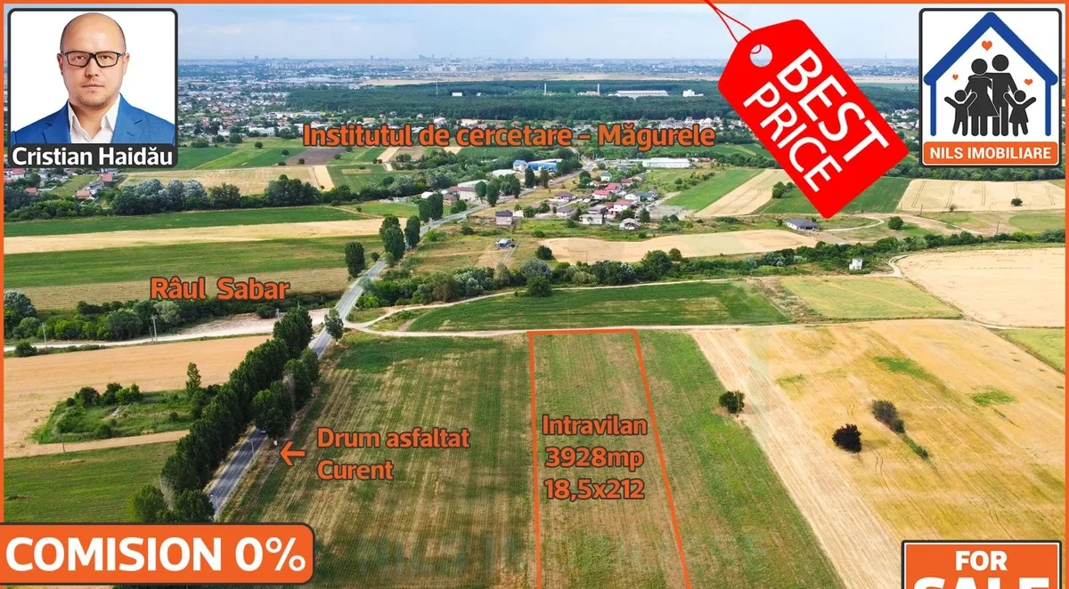 Magurele teren 3928mp 18x212 23e/mp intravilan