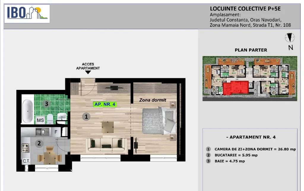 Apart Tip studio Mamaia Sat/Nord