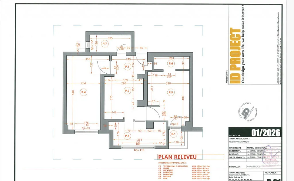 Grivitei Apartament 2 Camere Decomandat 54 mp