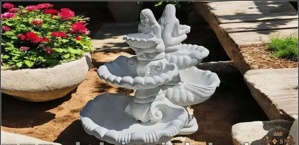 Fantana arteziana scoica mare alb model F6