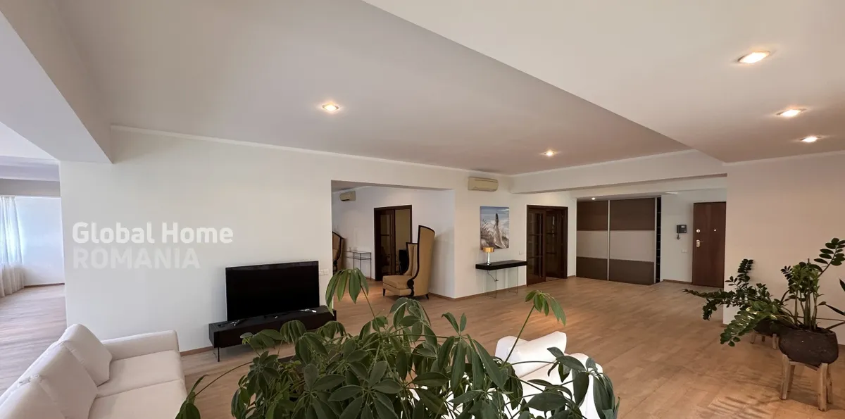 Herastrau apartament 4 camere terasa complet mobilat si utilat parcare