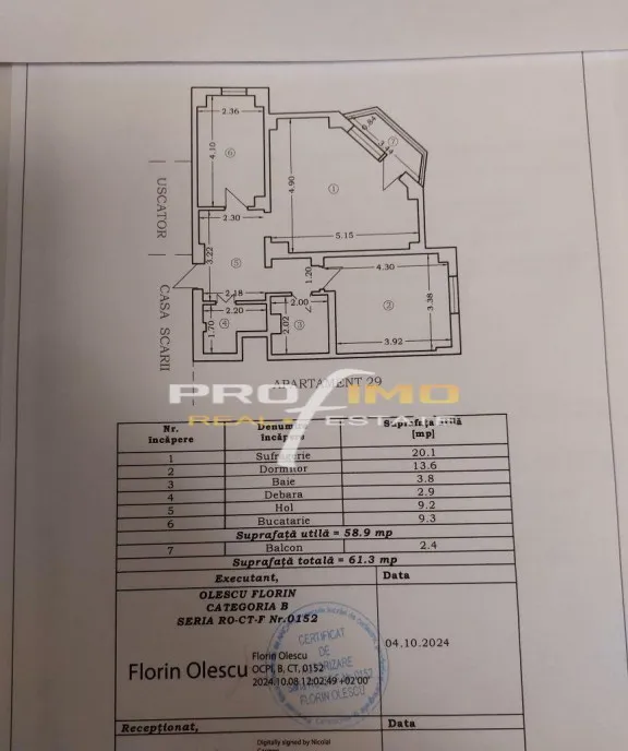 Bld Ferdinand apartament 2 camere decomandate su 62 mp nec