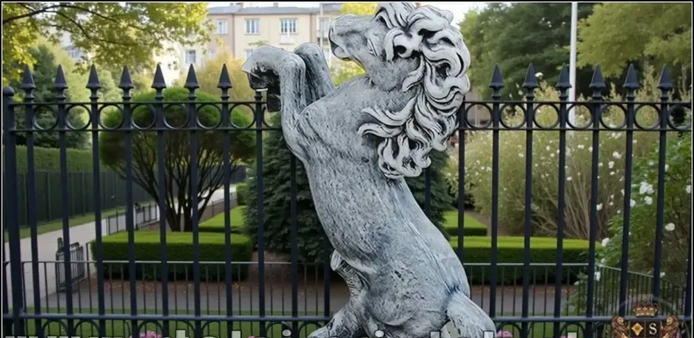 Statueta calut mare gri patinat model S37