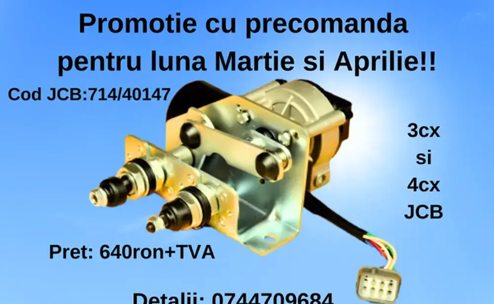 Motoras stergator fata 3cx 4cx cod jcb 714/40147