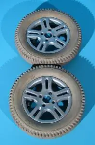 Roata originala cu cauciuc si camera pentru carucior electric 3.00-8 - set