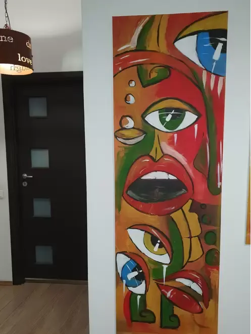 Pictura pe panza in culori acrilice