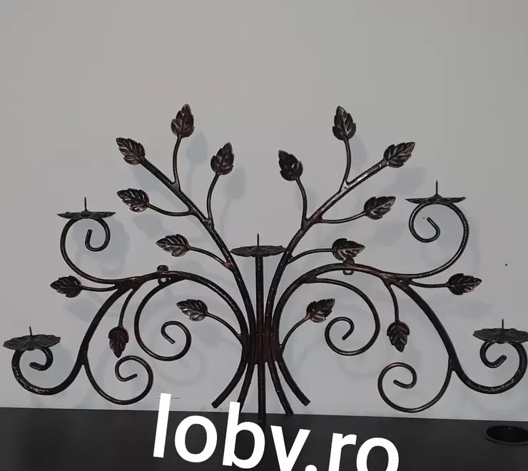 Suport lumanarii fier forjat NATURAL