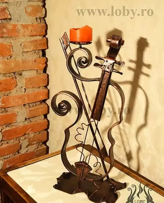 Suport pentru lumanare fier forjat VIOARA