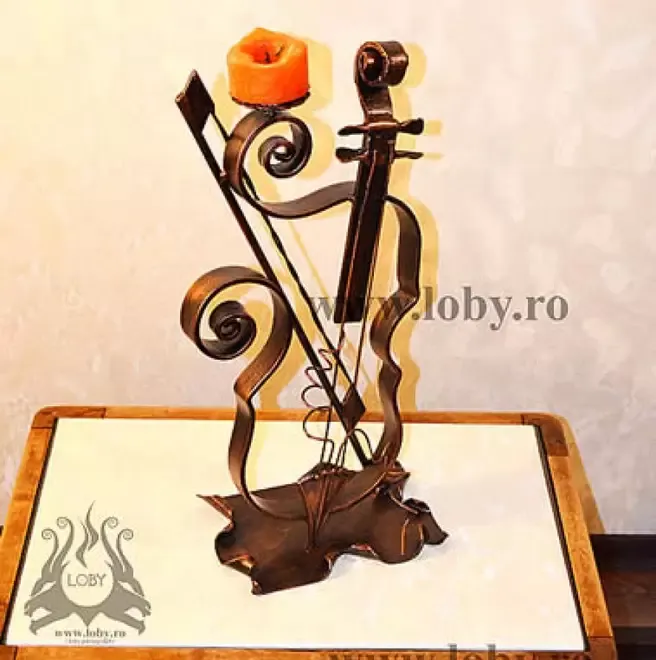 Suport pentru lumanare fier forjat VIOARA