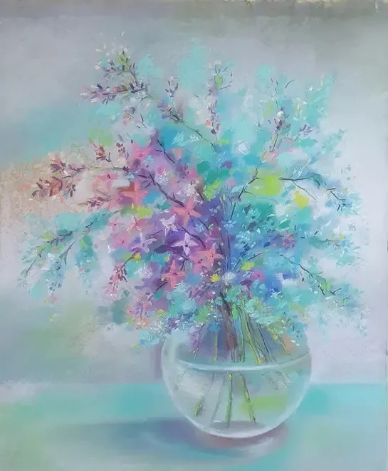 Tablouri picturi in pastel cu flori