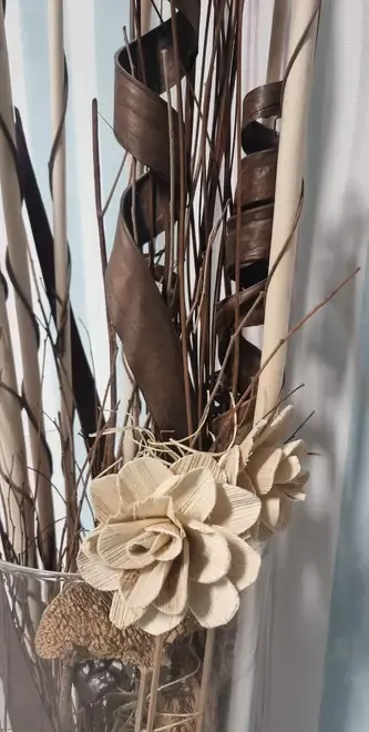 Vaza Sticla amp Flori Decorative