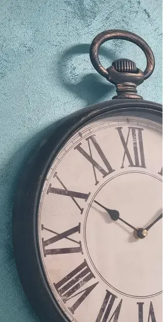 Ceas Perete Retro Vintage Cifre Romane Bronz Patinat