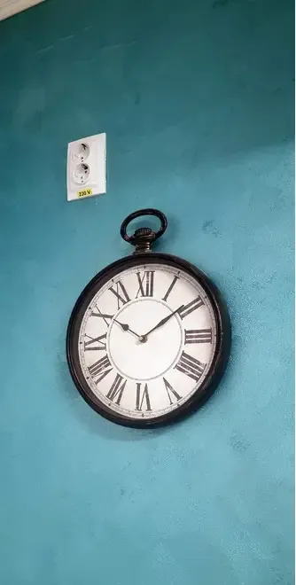 Ceas Perete Retro Vintage Cifre Romane Bronz Patinat