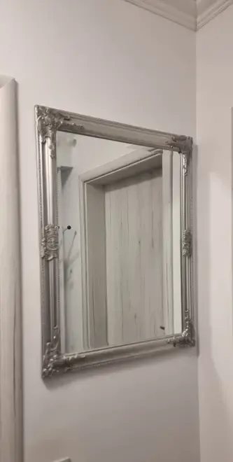 Oglinda Decorativa Retro Vintage Argintie si Aurie