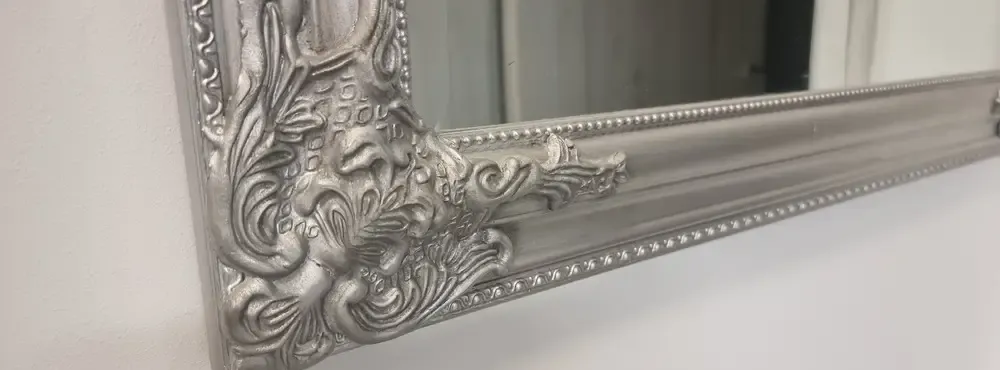 Oglinda Decorativa Retro Vintage Argintie si Aurie